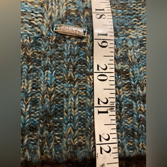💙💚 Pretty POINT ZERO Turquoise Teal Multi Turtleneck Pullover Sweater - Picture 14 of 14